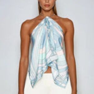 Stylish Blue Halter Top